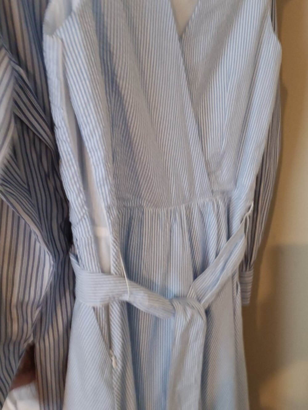 NWT Classic Blue & White Cotton Seersucker Sleeveless Dress Size 6 HOPE & HENRY - Picture 8 of 13